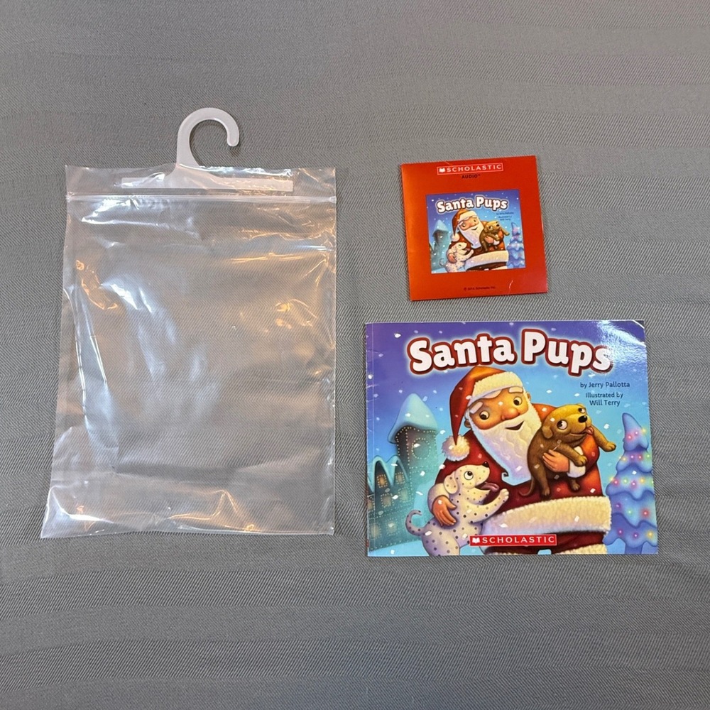 Scholastic Santa Pups Jerry Pallotta Childrens Book and Audio CD Christmas 2512